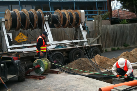 Multiple Data Cable Pulling - St Leonards School